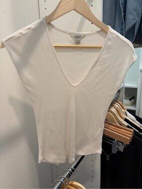 Maeve Cream V-Neck Tank Top